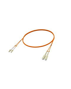 Patchcord duplex, CONNECTICO, LC/PC-SC/PC, MM G50/125 OM2, LSOH, śr. 2,0mm, 1m, pomarańczowy