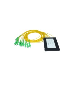 Sprzęgacz 1x8 PLC, CONNECTICO, Black Box (10x80x100), G.657A, 2mm, 1m, SC/APC