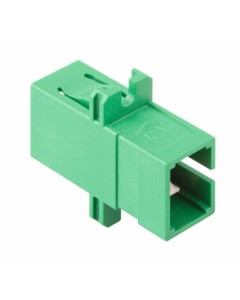 Adapter, H+S, SC/APC, SM, simplex, flansza, zatrzaski, zielony