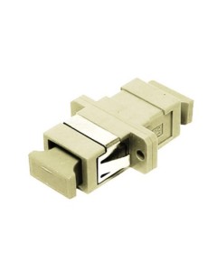 Adapter, CONNECTICO, SC/PC, MM, simplex, flansza, zatrzaski, beżowy