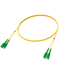 Patchcord duplex, CONNECTICO, SC/APC-SC/APC, SM 9/125 G.652D, LSOH, śr. 2,0mm, 3m, żółty