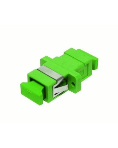 Adapter, GO FIBER, SC/APC, SM, simplex, flansza, zatrzaski, zielony