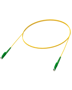 Patchcord simplex, FCA, E2000/APC-E2000/APC, SM 9/125 G.652D, Standard, LSOH, śr. 2,0mm, 2m, żółty